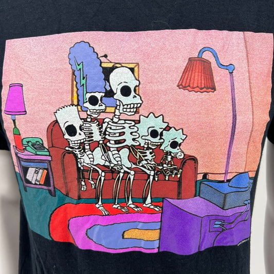 The Simpsons Treehouse of Horror Skeleton Family Couch Scene T-Shirt (Youth M)