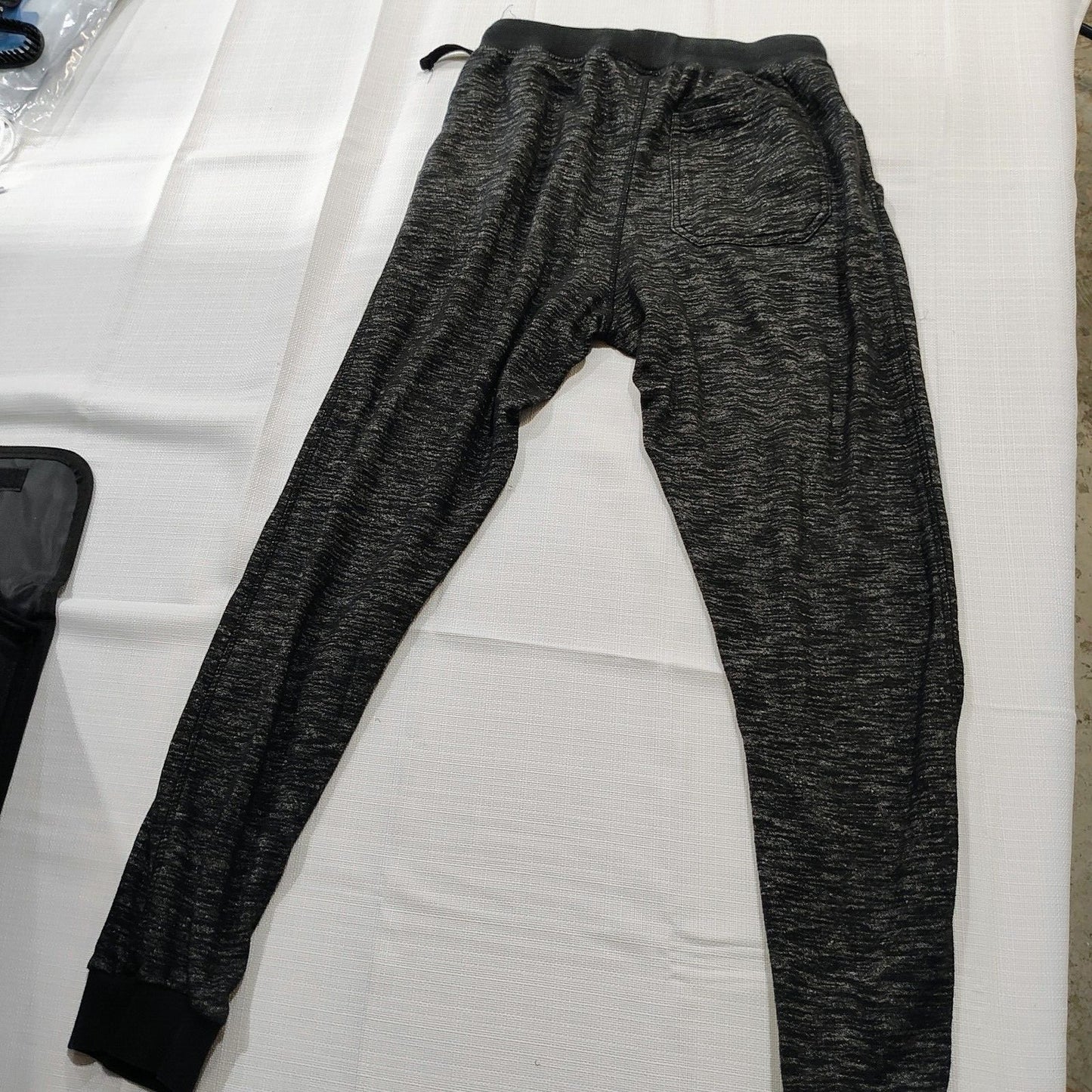 PONY Gray and Black Logo and Drawstring Sweatpants (Small)