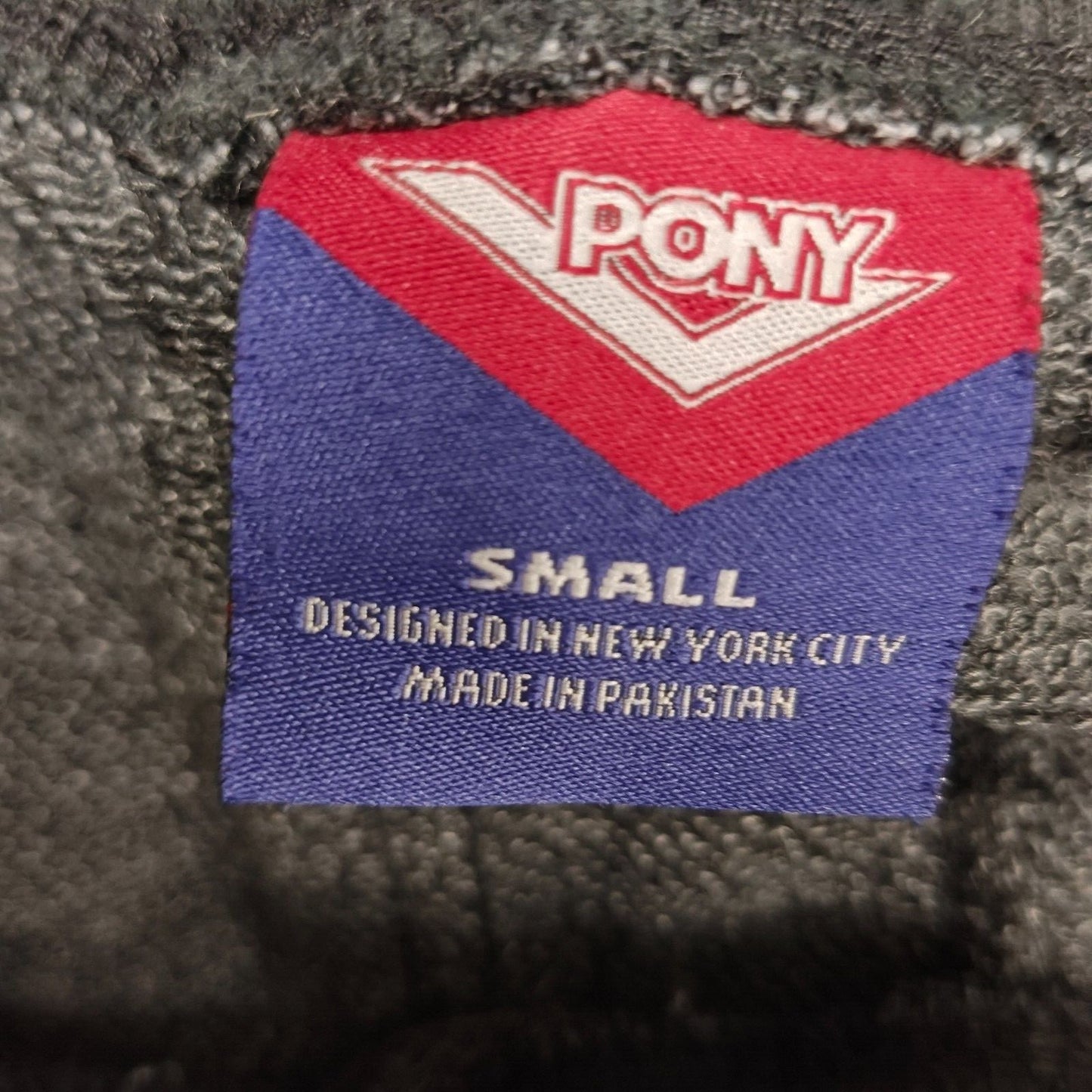 PONY Gray and Black Logo and Drawstring Sweatpants (Small)