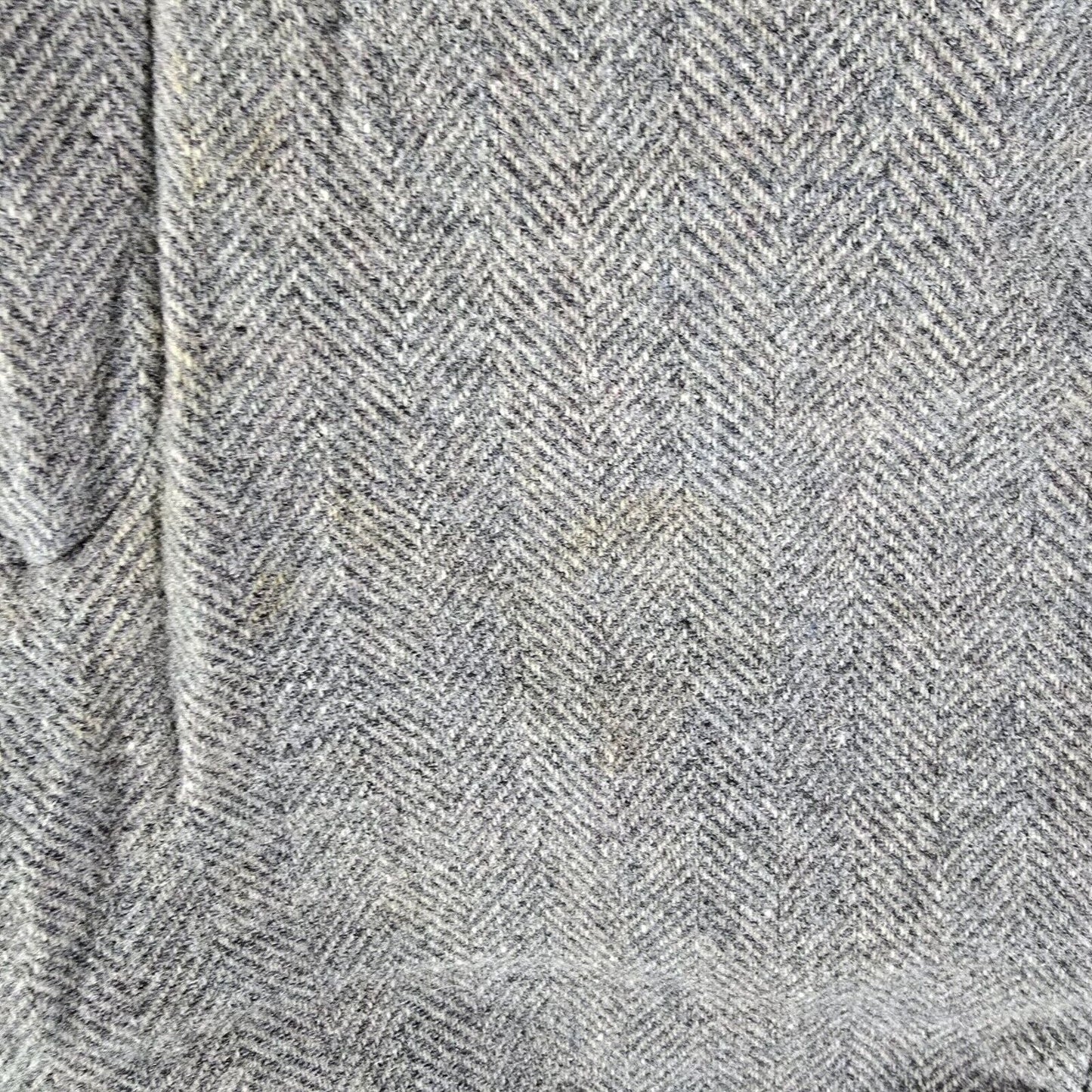 Vintage 1960s Hickey Freeman Gray Wool Herringbone Trousers (31x24) *Fair Cond.