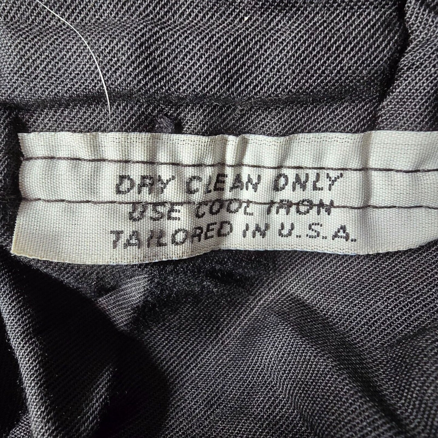 Vintage 1960s Hickey Freeman Gray Wool Herringbone Trousers (31x24) *Fair Cond.