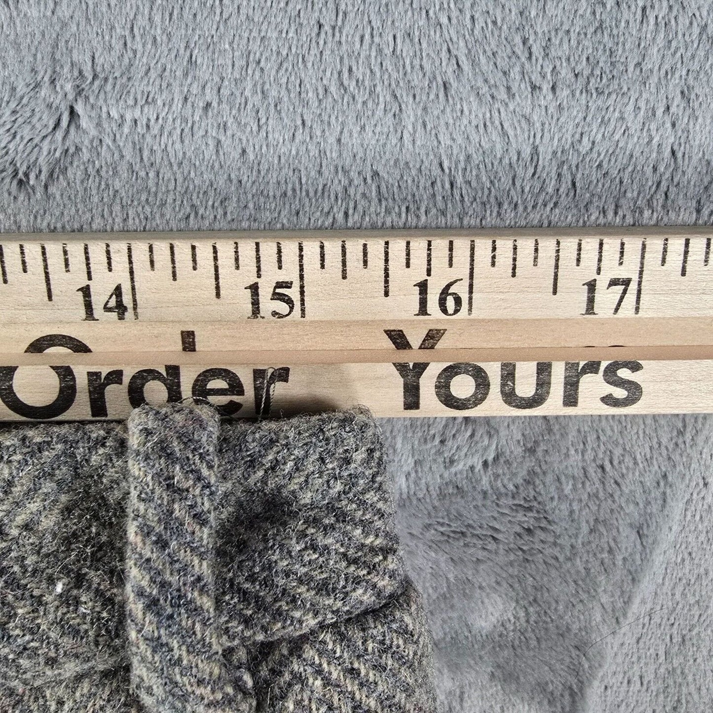 Vintage 1960s Hickey Freeman Gray Wool Herringbone Trousers (31x24) *Fair Cond.