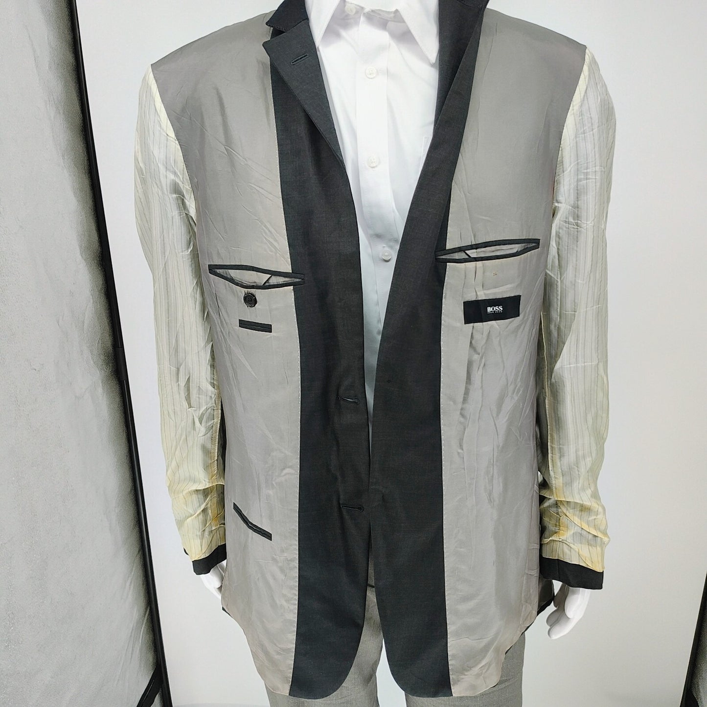 Boss Hugo Boss Charcoal Pasolini/Movie US_1 Suit Jacket Sport Coat Blazer (42L)
