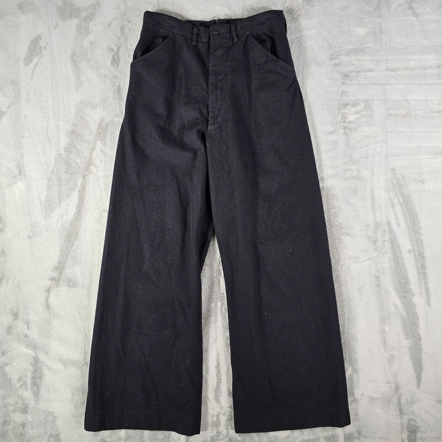 Vintage Late 1940s Early 1950s U.S. Naval Clothing Factory Wool Pants (27x27)