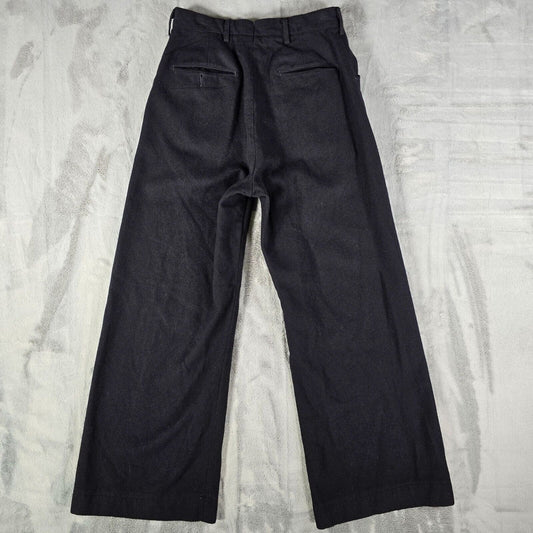 Vintage Late 1940s Early 1950s U.S. Naval Clothing Factory Wool Pants (27x27)