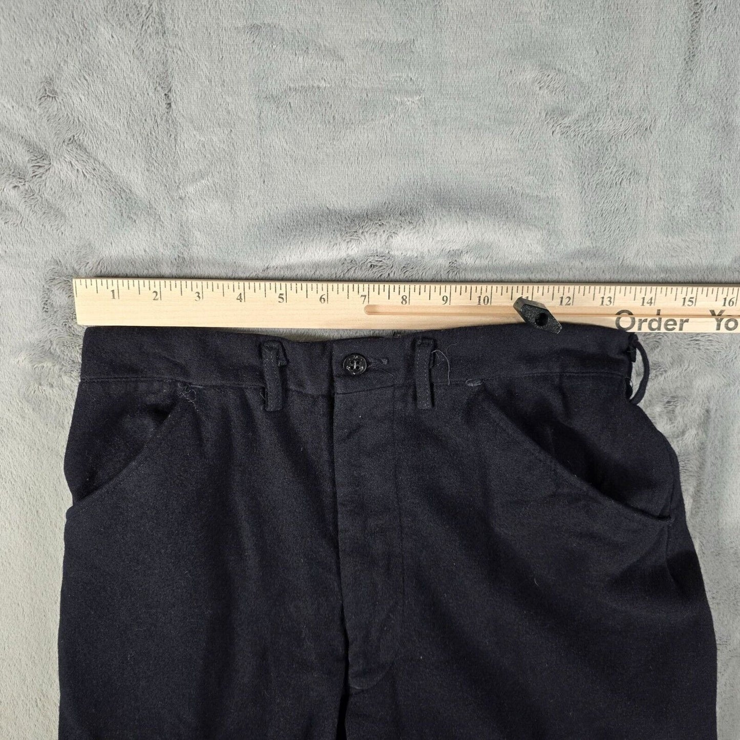 Vintage Late 1940s Early 1950s U.S. Naval Clothing Factory Wool Pants (27x27)