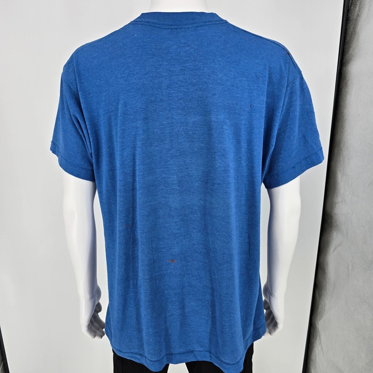Distressed Vintage 1990s Fruit of the Loom "Button Your Fly" Promo T-Shirt (XL)