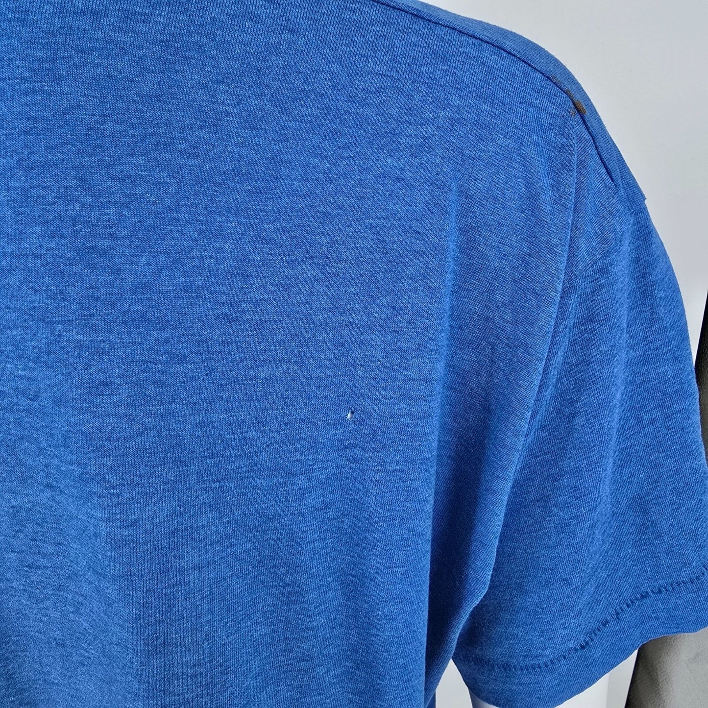 Distressed Vintage 1990s Fruit of the Loom "Button Your Fly" Promo T-Shirt (XL)