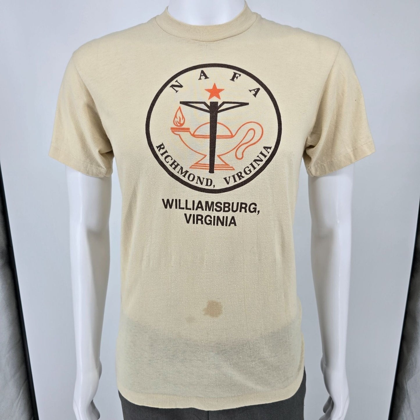 Vintage Early 1980s NAFA Richmond, Virginia Williamsburg, Virginia T-Shirt (S/M)