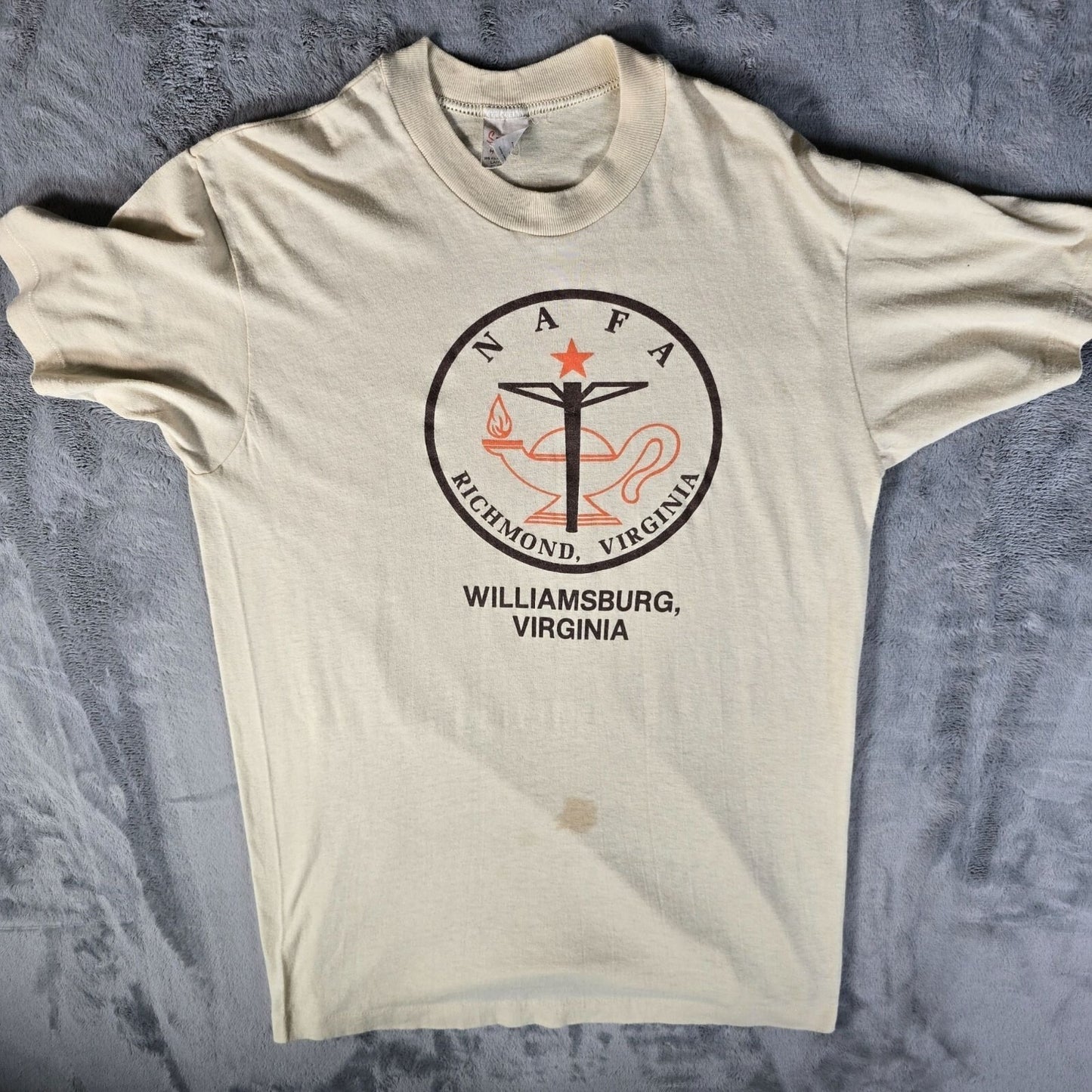 Vintage Early 1980s NAFA Richmond, Virginia Williamsburg, Virginia T-Shirt (S/M)