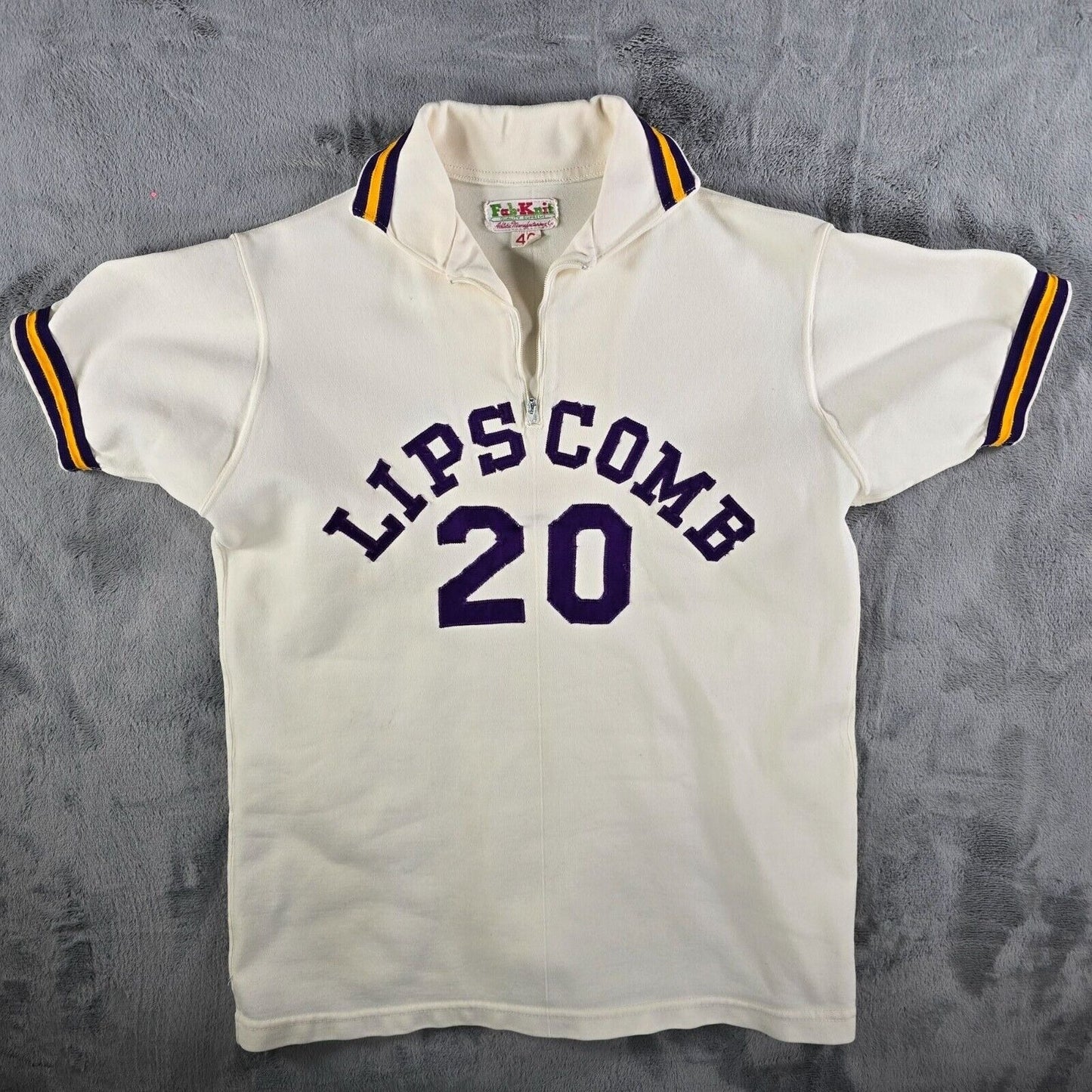 Vintage 1960s Fab Knit Lipscomb College #20 Pullover Jersey (Size 40/ Medium)