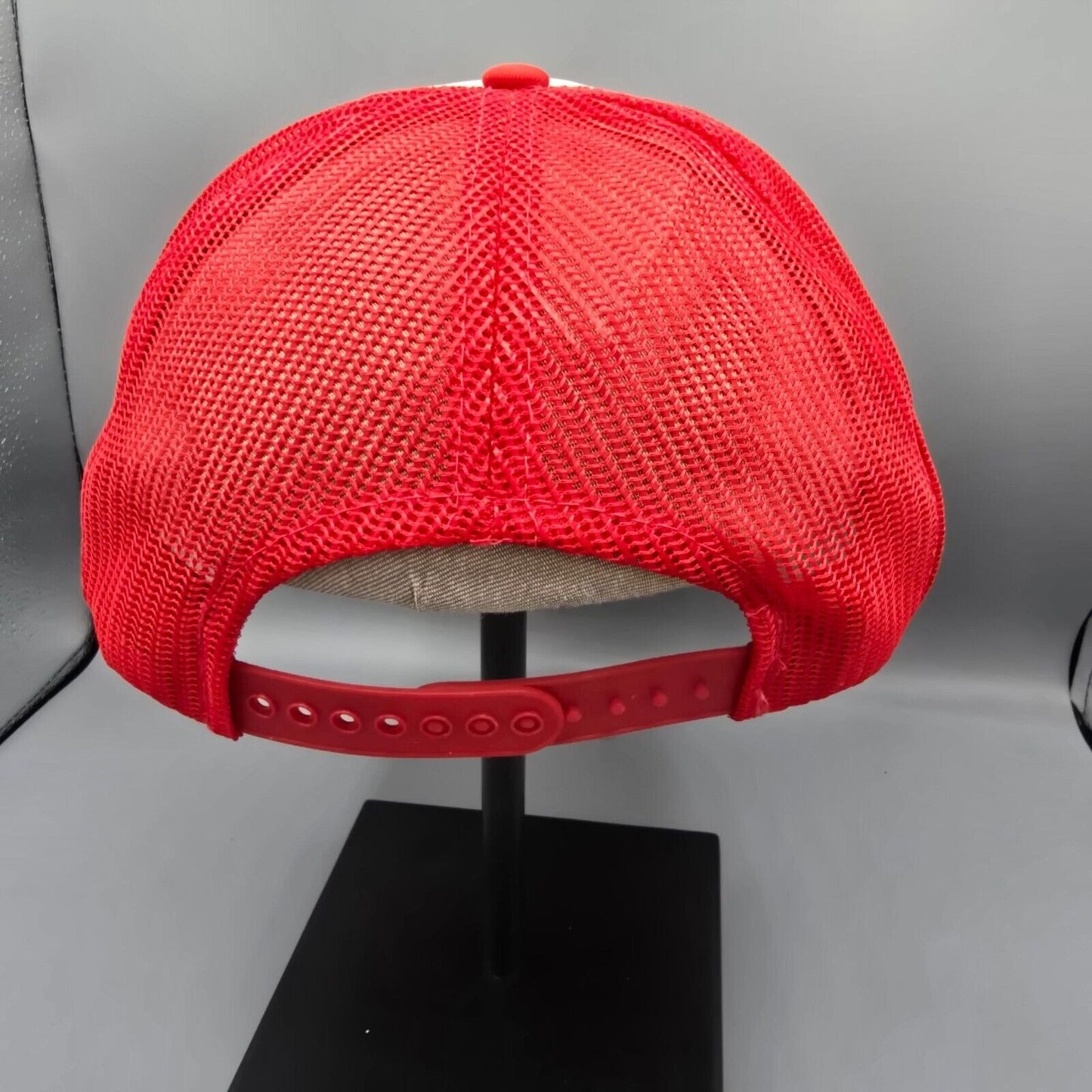 Vintage Distressed 1980s The Farmer Magazine Red & White Yupoong Trucker Hat