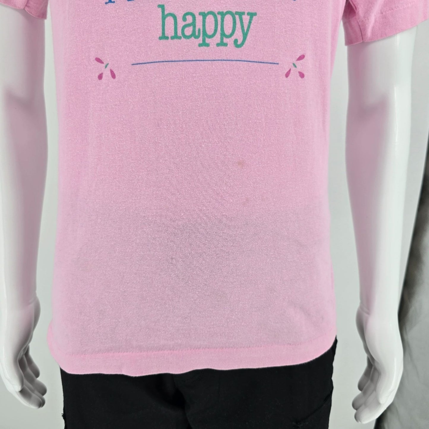 Vintage 1990s "If Mama Ain't Happy Ain't Nobody Happy" Pink T-Shirt (S/M)