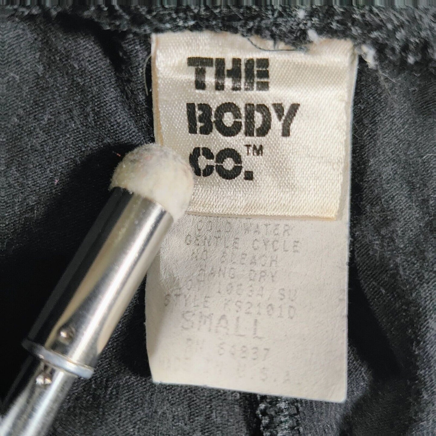 Vintage 1980s The Body Co. Womens Black Spandex Sports Bra & Shorts Set (Small)