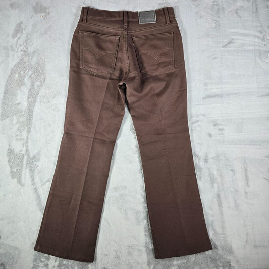 Vintage 1997 Levi's SilverTab Flare Leg Brown Polyester Pants (Juniors 9 Short)