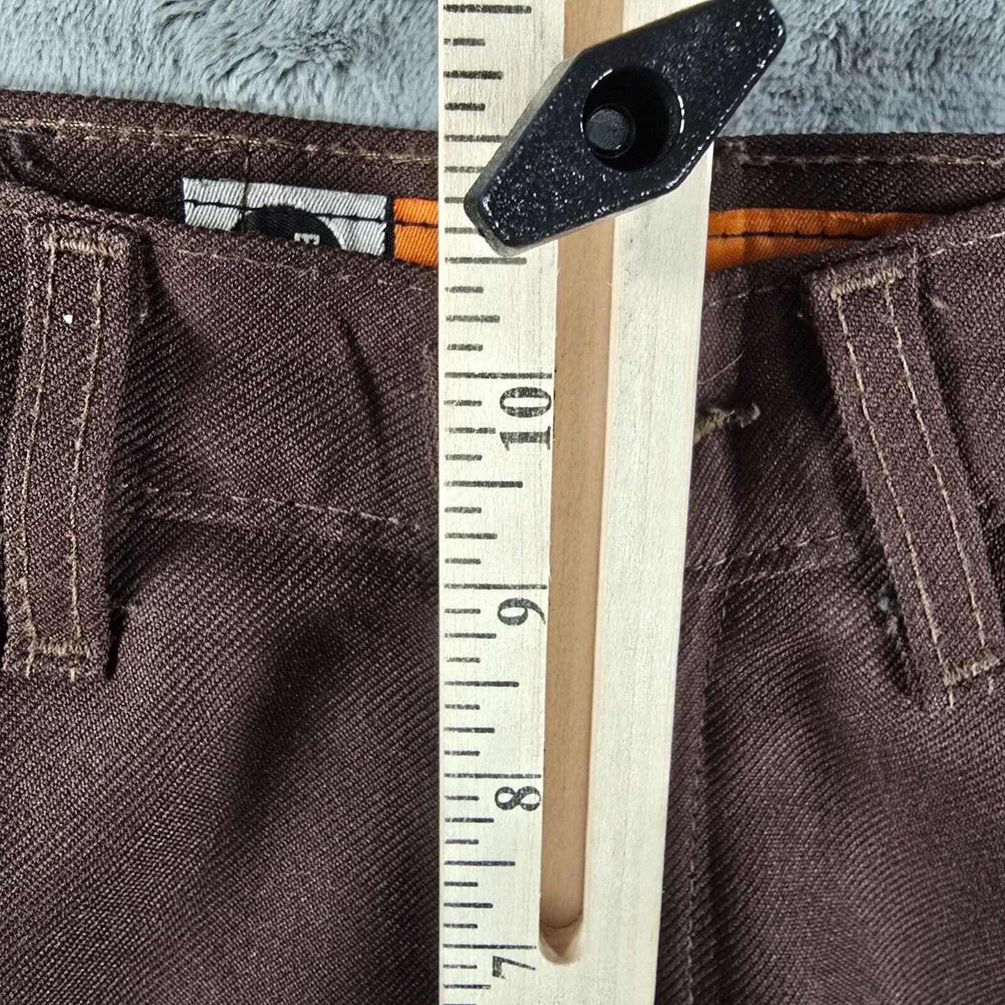 Vintage 1997 Levi's SilverTab Flare Leg Brown Polyester Pants (Juniors 9 Short)