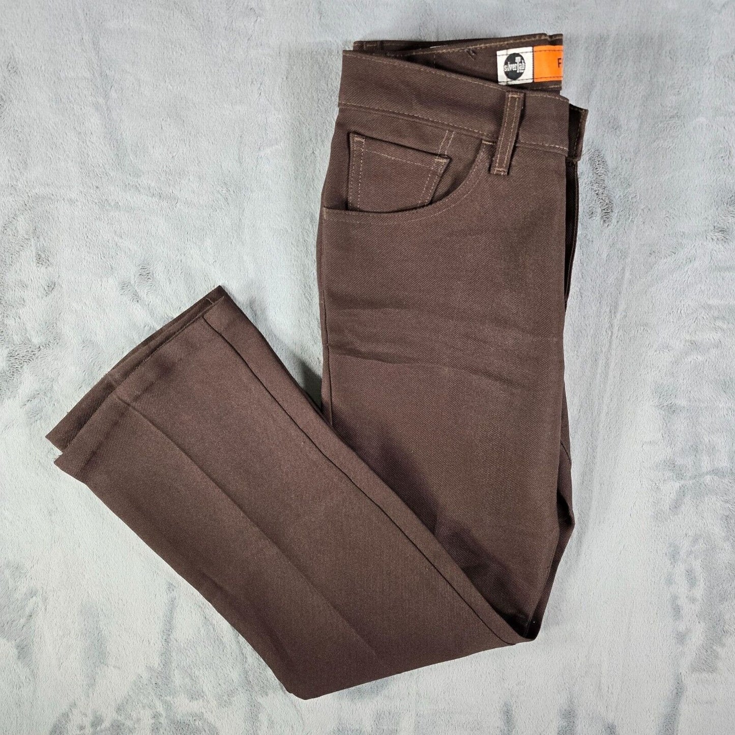 Vintage 1997 Levi's SilverTab Flare Leg Brown Polyester Pants (Juniors 9 Short)