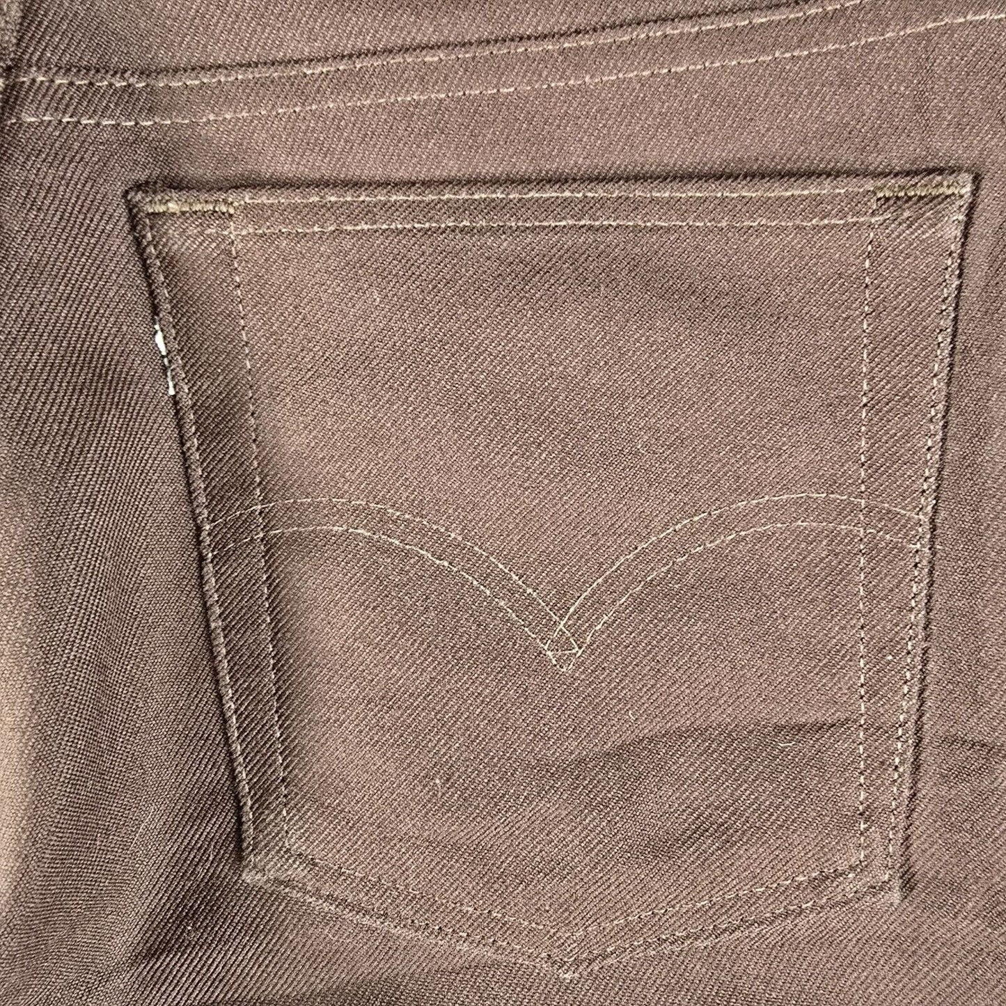 Vintage 1997 Levi's SilverTab Flare Leg Brown Polyester Pants (Juniors 9 Short)