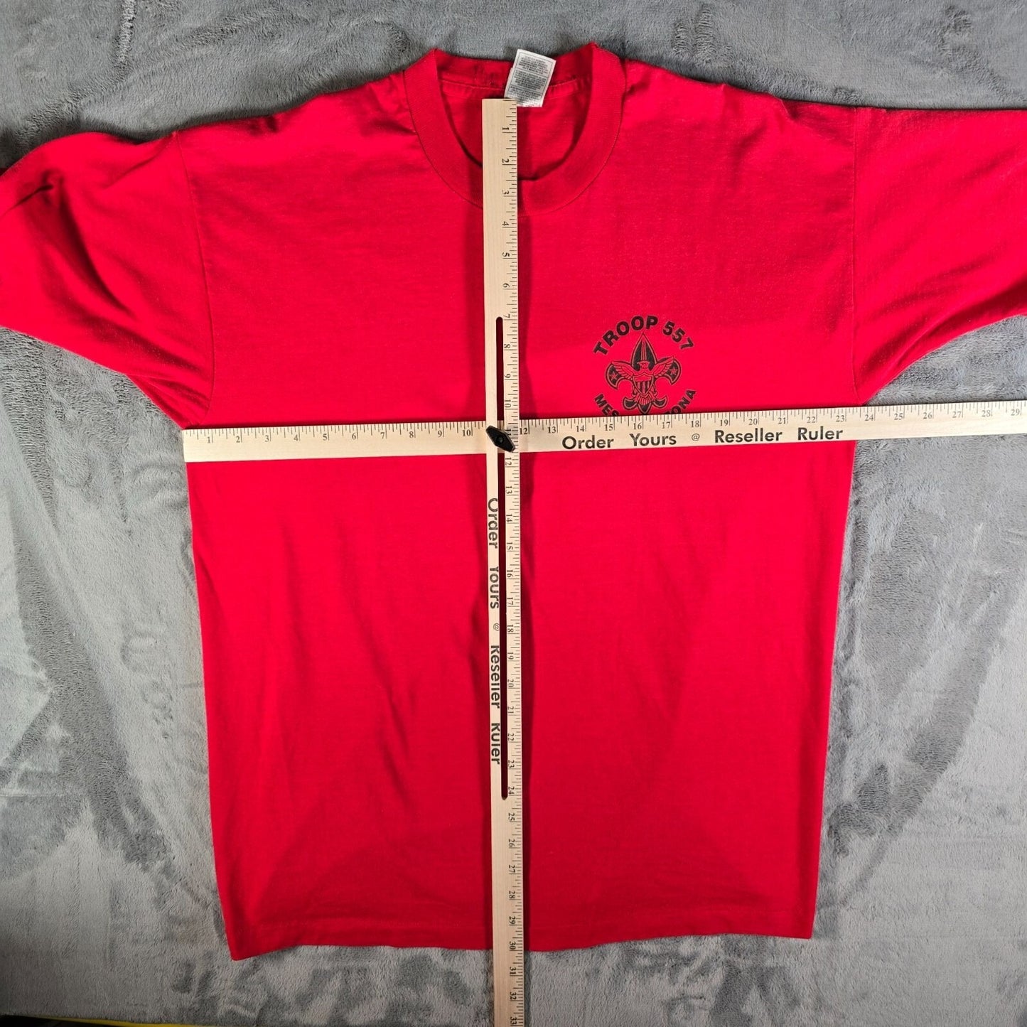 Vintage 1990s Troop 556 Meza Arizona Boy Scouts Single Stitch Red T-Shirt (XL)
