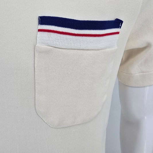 Vintage 1970s FinnTrim Sok Factories Helsinki Finland Ringer Knit T-Shirt (M)