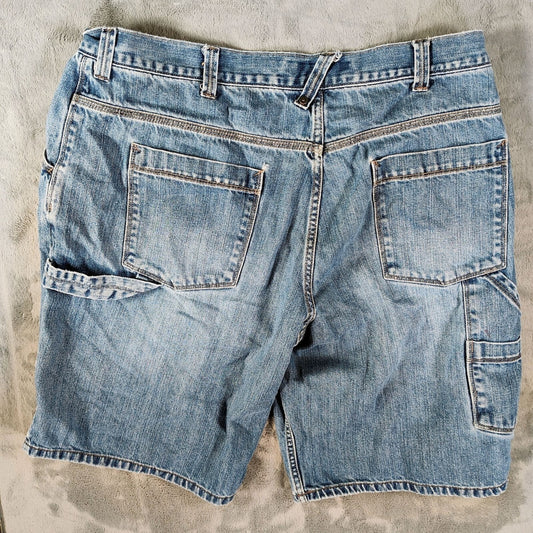Old Navy 2009 Men's Loose Painter Blue Jean Denim Shorts (Size 36)