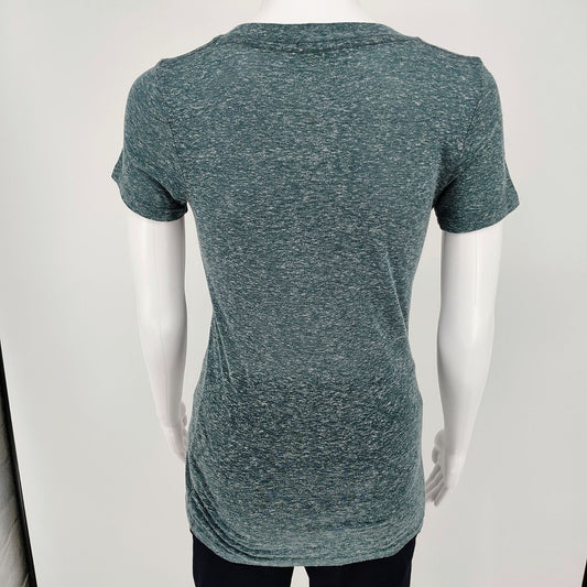 Marine Layer Made in California Womens Cotton/Poly V-Neck Short Sleeve Top (XS)