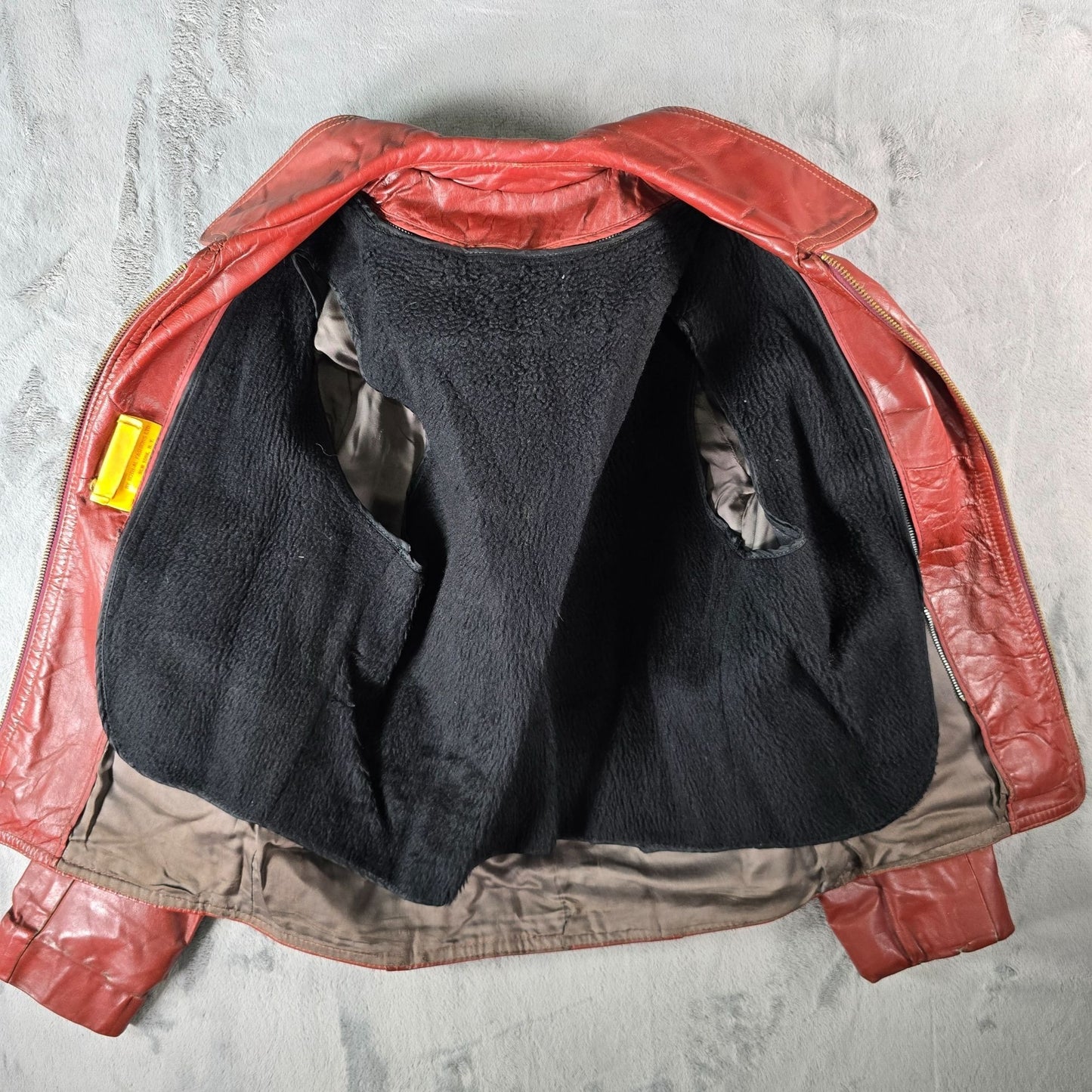 Vintage 1970s El Charro Espagna Red Leather Simco Zipper Jacket (XS) *Flaws