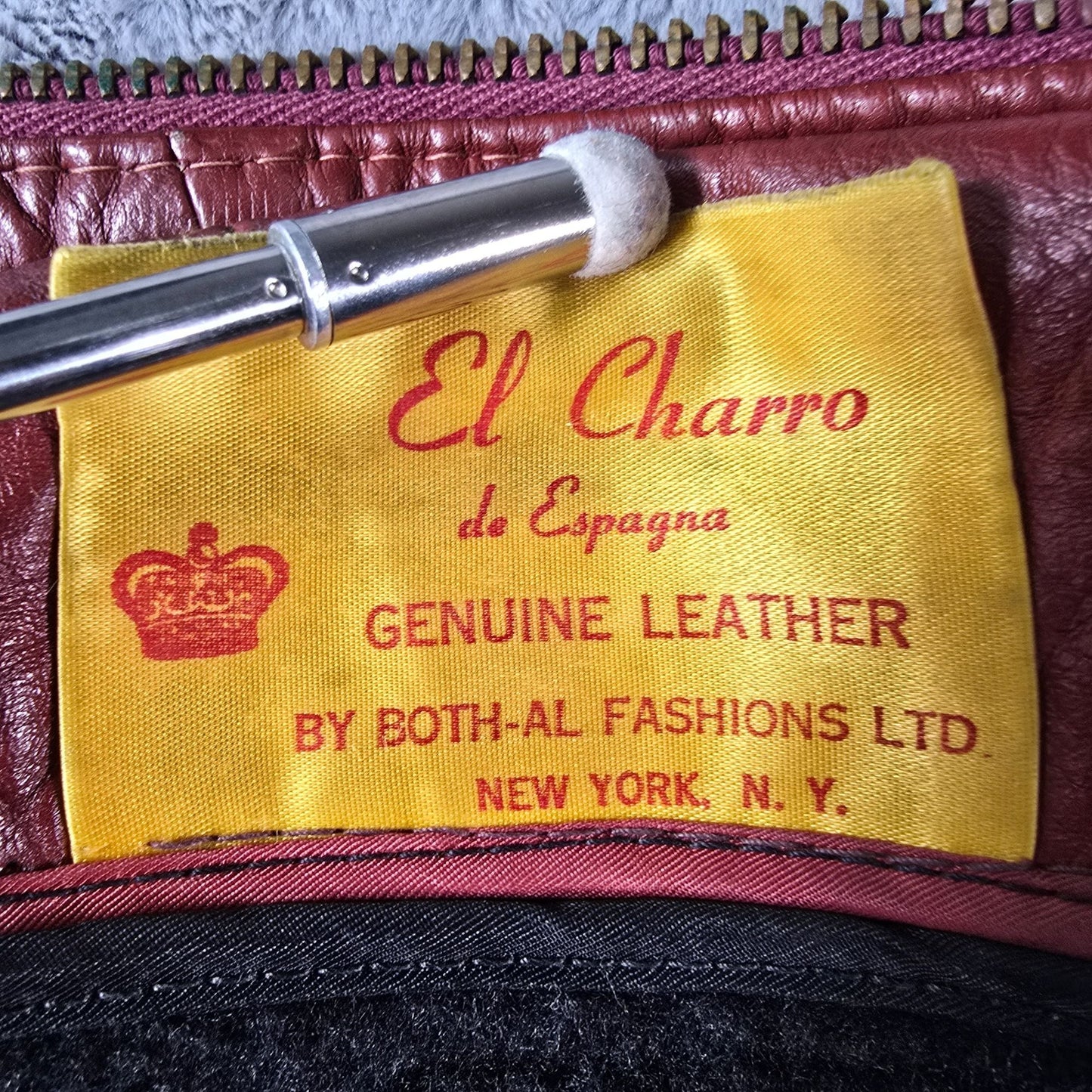 Vintage 1970s El Charro Espagna Red Leather Simco Zipper Jacket (XS) *Flaws
