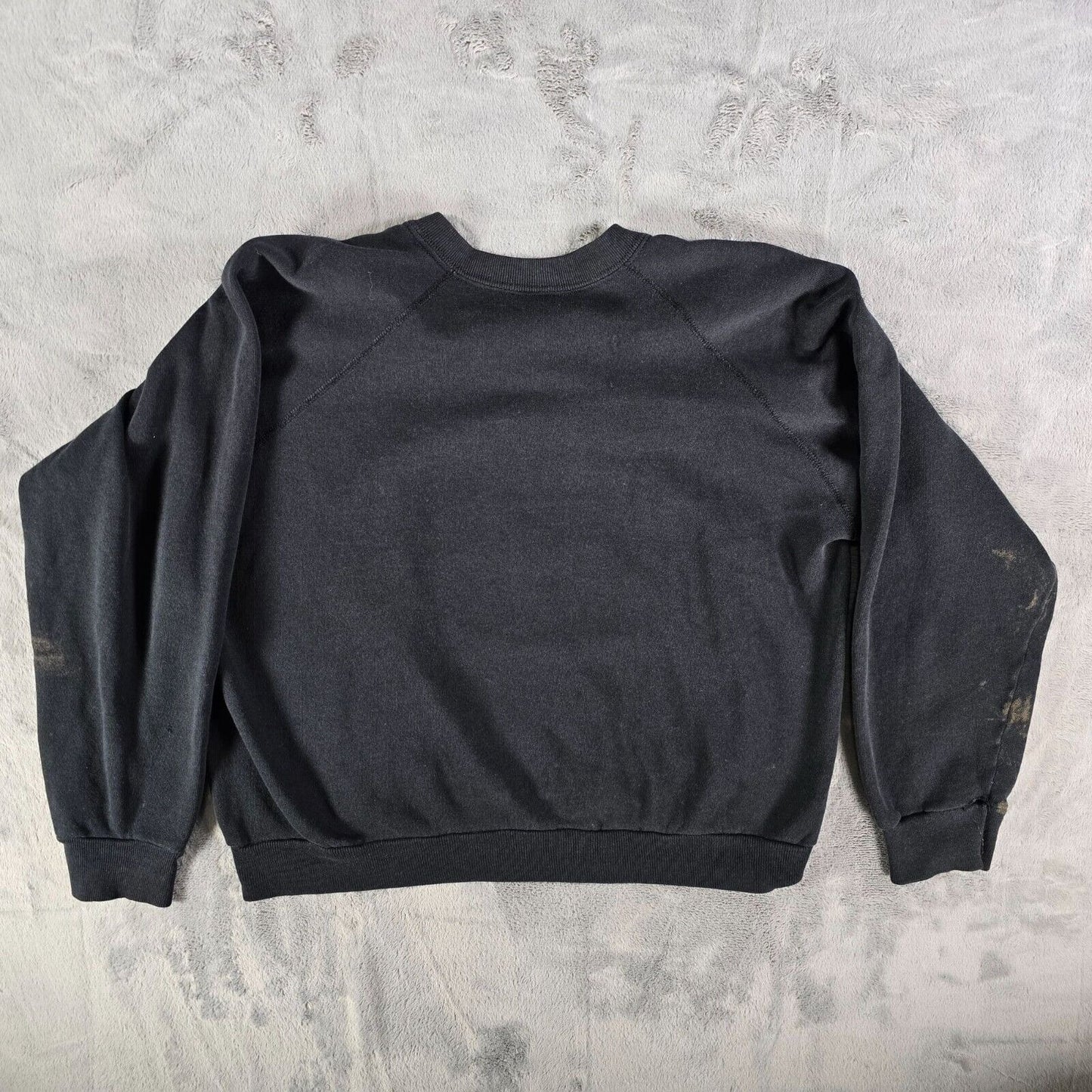 Vintage Late 1980s Distressed United States Army Emblem Black Sweatshirt (M)