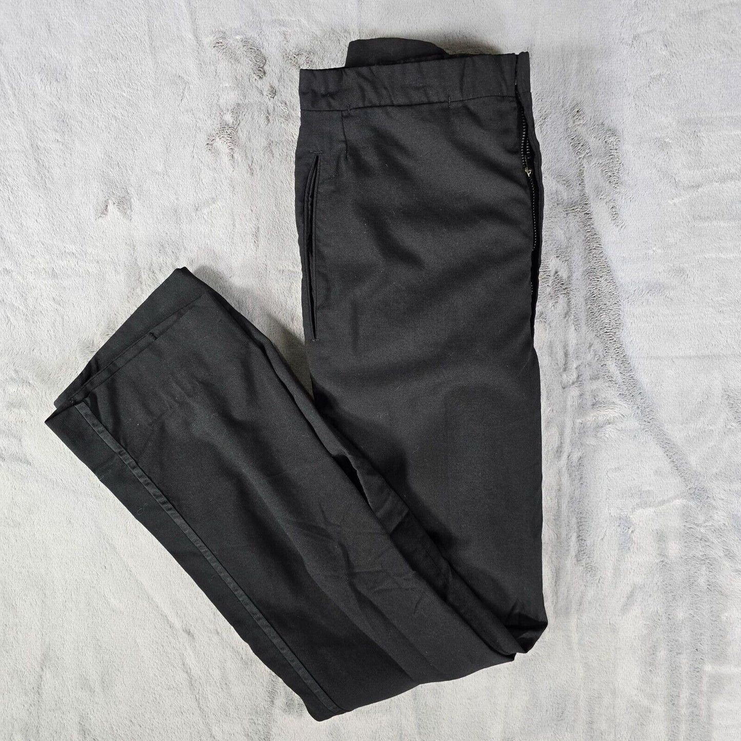 Vintage 1964 Ellis & Violante Philadelphia, PA Black Tuxedo Pants (28x28)
