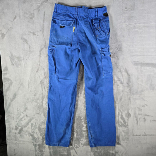 2011 Thrashed Molinel France Mens Blue Painter' s Workwear Cargo Pants (29x30)