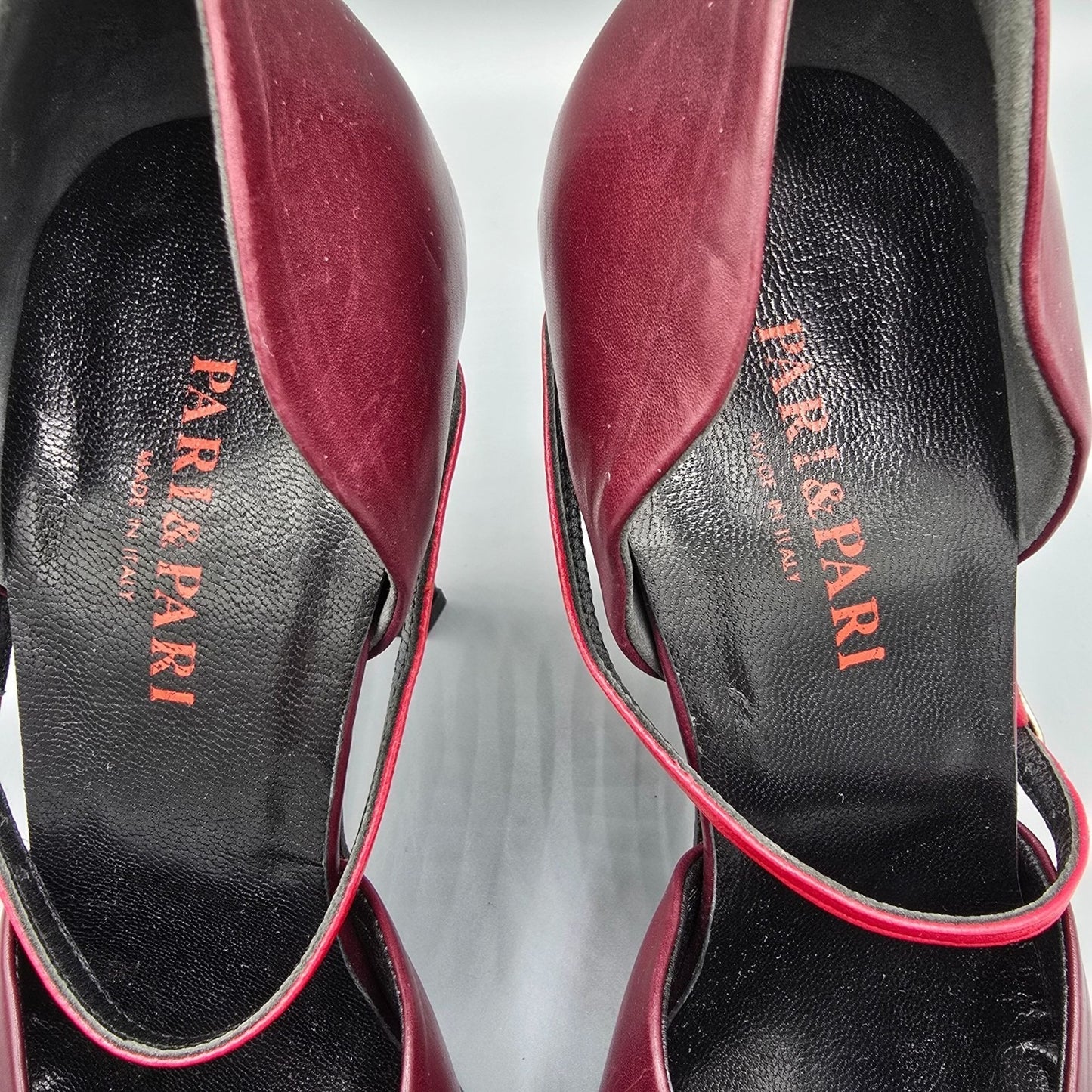Vintage Deadstock Y2K Pari & Pari Bordeaux Instep-Strap Pumps (EU 37/ US 6.5)