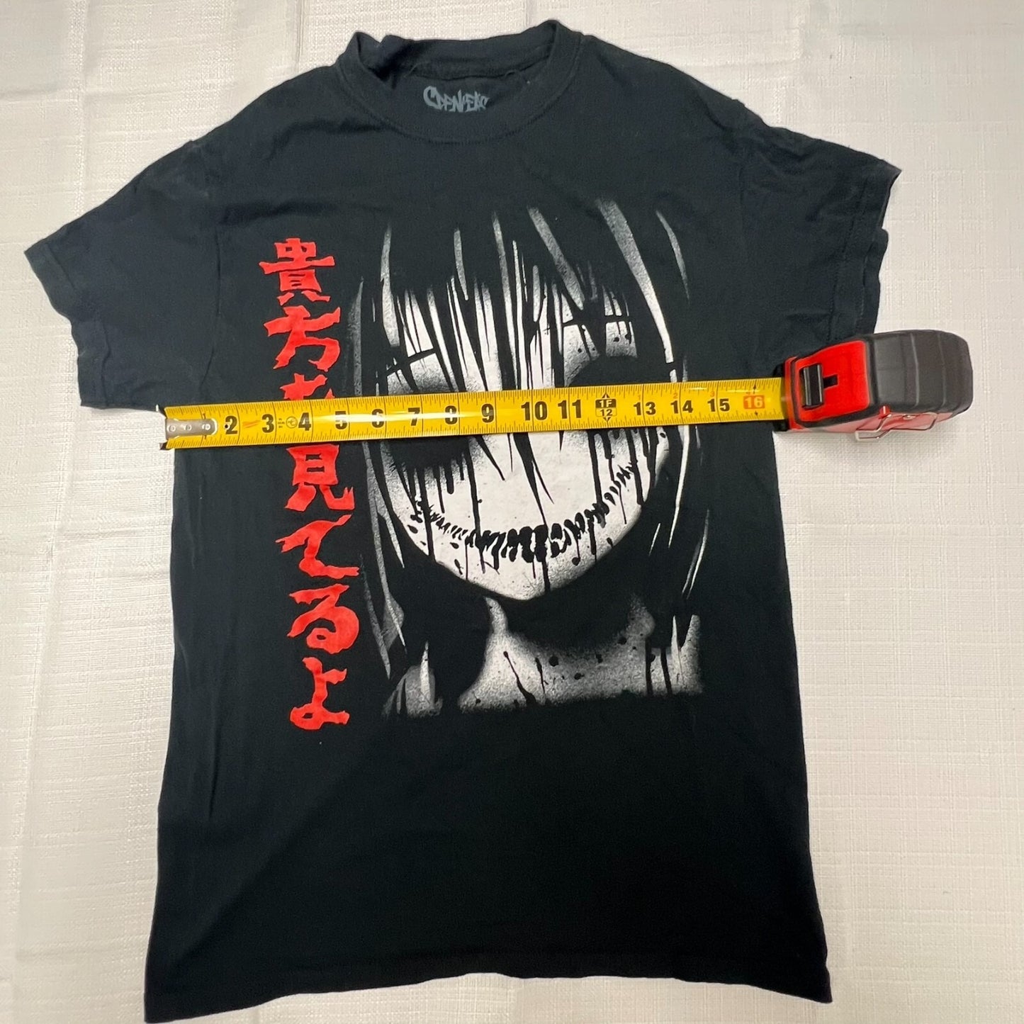 Spencer's "Watching you Creeps" Black Graphic Kanki T-Shirt (Small)