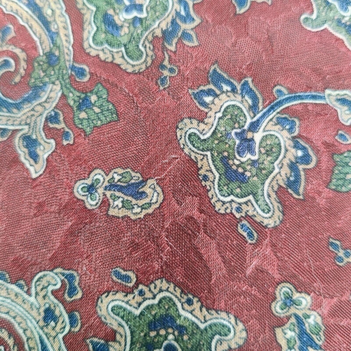 Vintage Envoy Paisley Pattern Red, Blue, Green and Brown Necktie