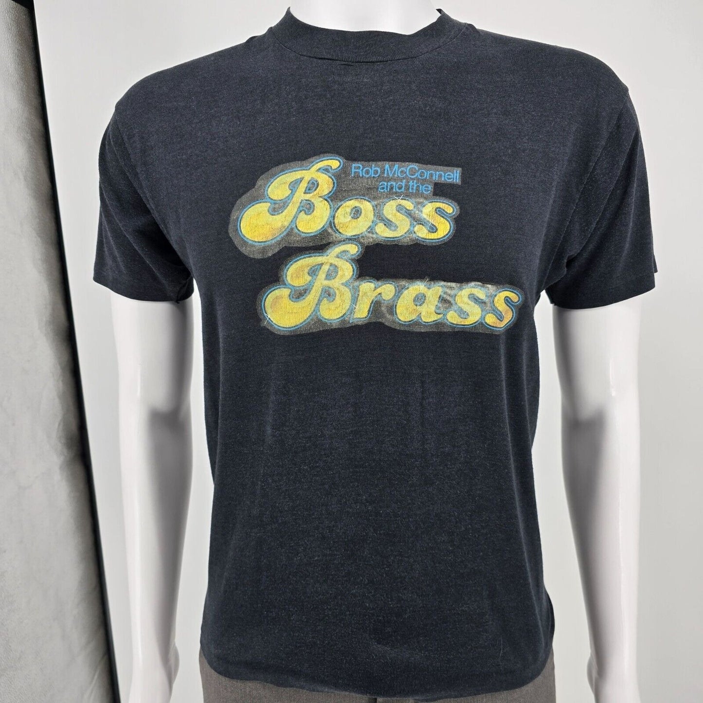 Vintage Early 1980s Rob McConnell and the Boss Brass Single Stitch T-Shirt (M)