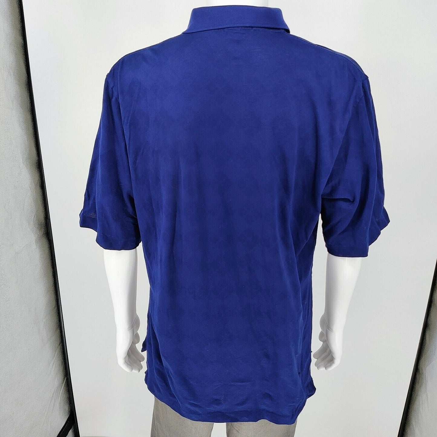 Vintage Polo Golf Ralph Lauren Blue Argyle/Diamond Pattern Polo (Large)