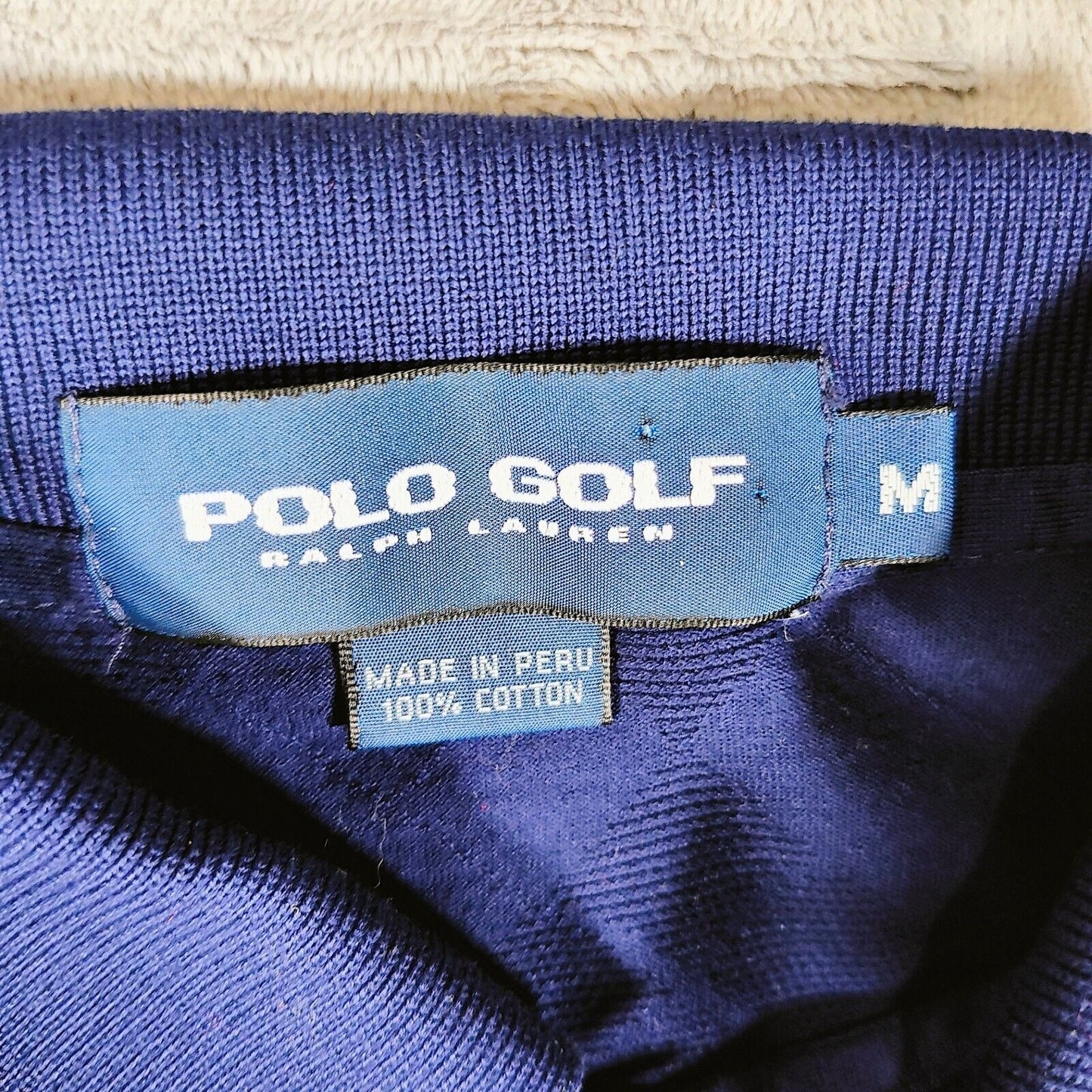 Vintage Polo Golf Ralph Lauren Blue Argyle/Diamond Pattern Polo (Large)
