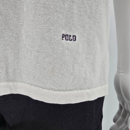 Distressed Vintage 1990s Made in USA Polo Underwear by Ralph Lauren T-Shirt (M)