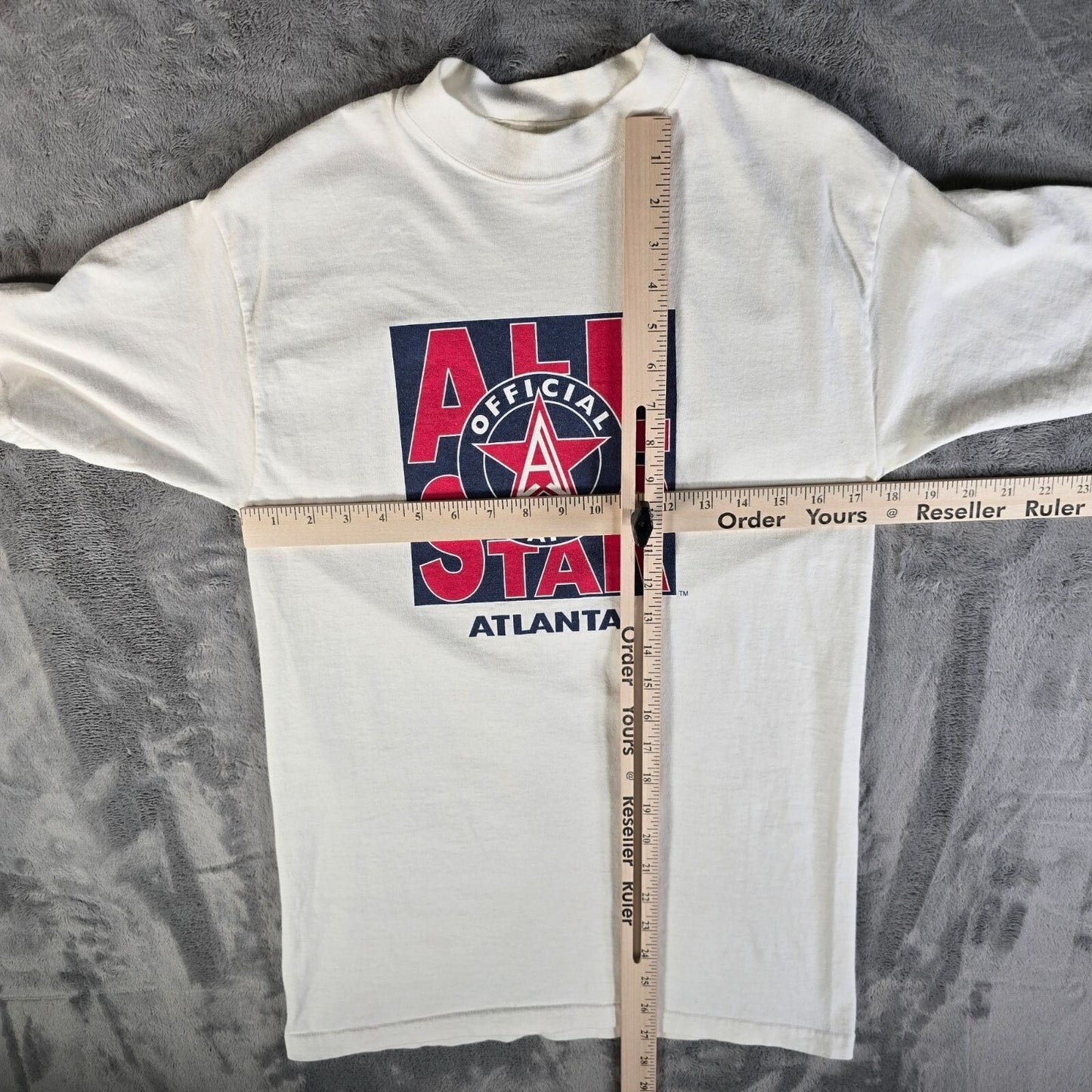 Vintage 1990s Official All Star Cafe Atlanta White Cotton Logo T-Shirt (Small)
