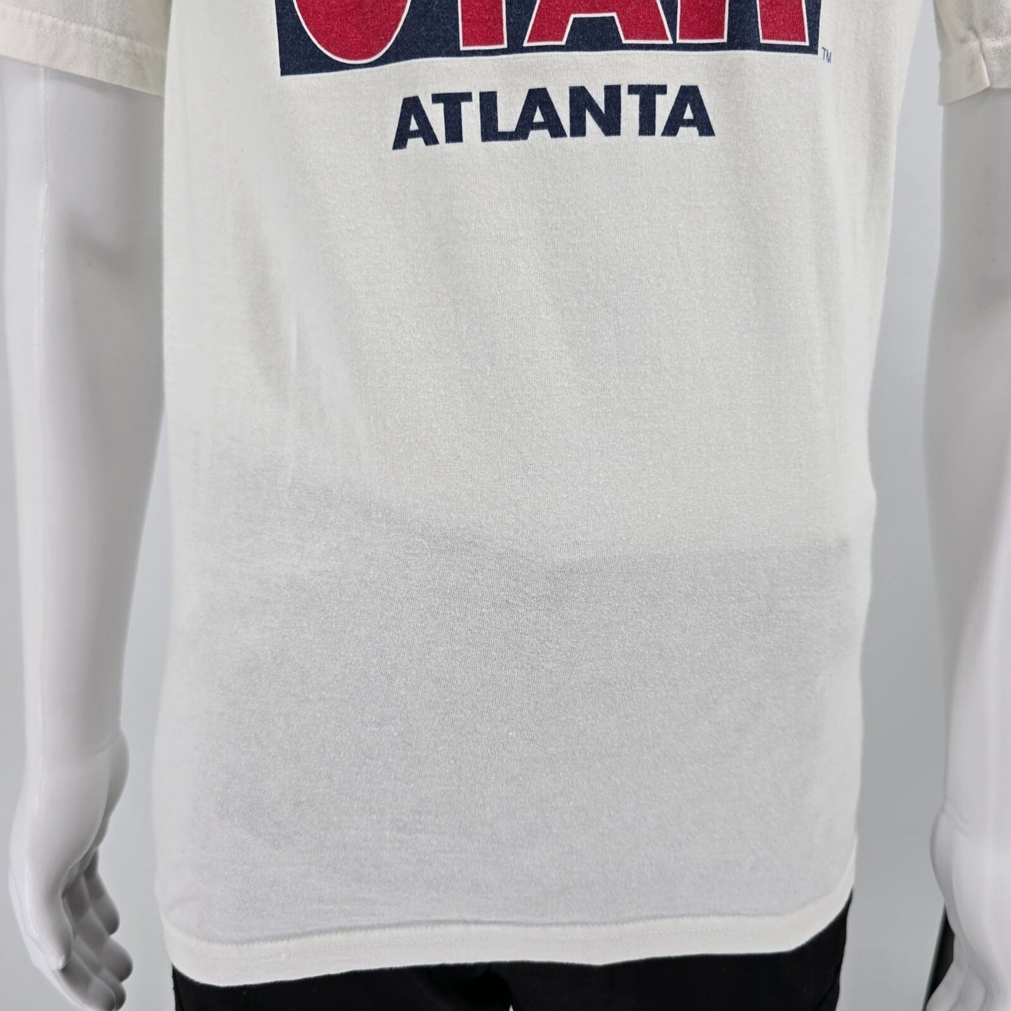 Vintage 1990s Official All Star Cafe Atlanta White Cotton Logo T-Shirt (Small)