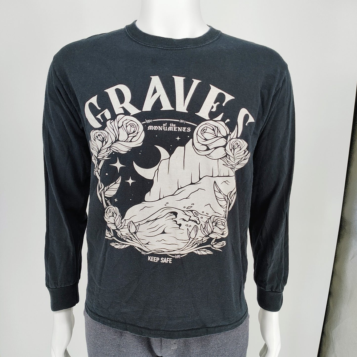 Graves of the Monuments Keep Safe Long-Sleeved Band T-Shirt (Medium)