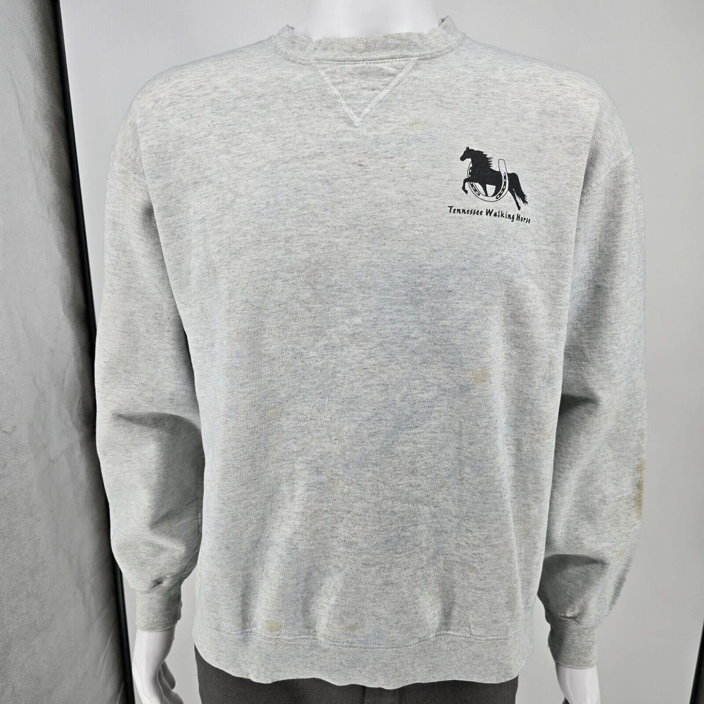 Vintage Y2K Stained Hanes Beefy-T Tennessee Walking Horse Sweatshirt (Large)