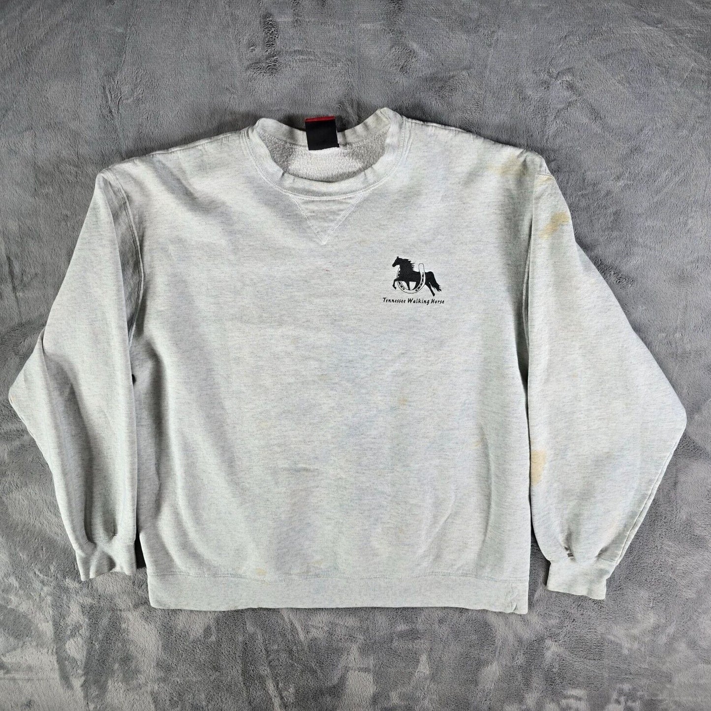 Vintage Y2K Stained Hanes Beefy-T Tennessee Walking Horse Sweatshirt (Large)