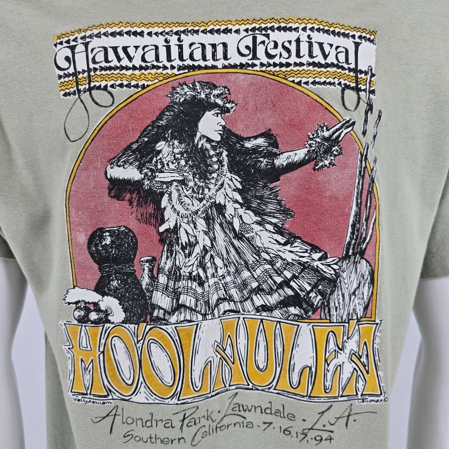Vintage 1994 Ho'olaule'a Hawaiian Festival L.A. Style Lawndale CA T-Shirt (L)