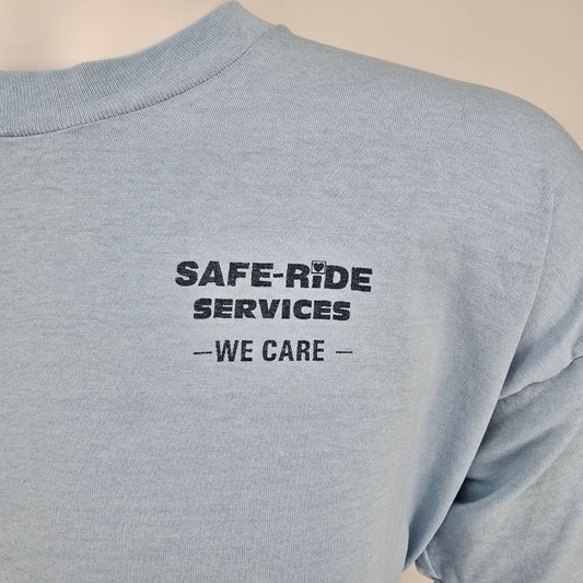 Vintage 1990s Safe-Ride Services Non-Emergency Medical Transportation T-Shirt XL