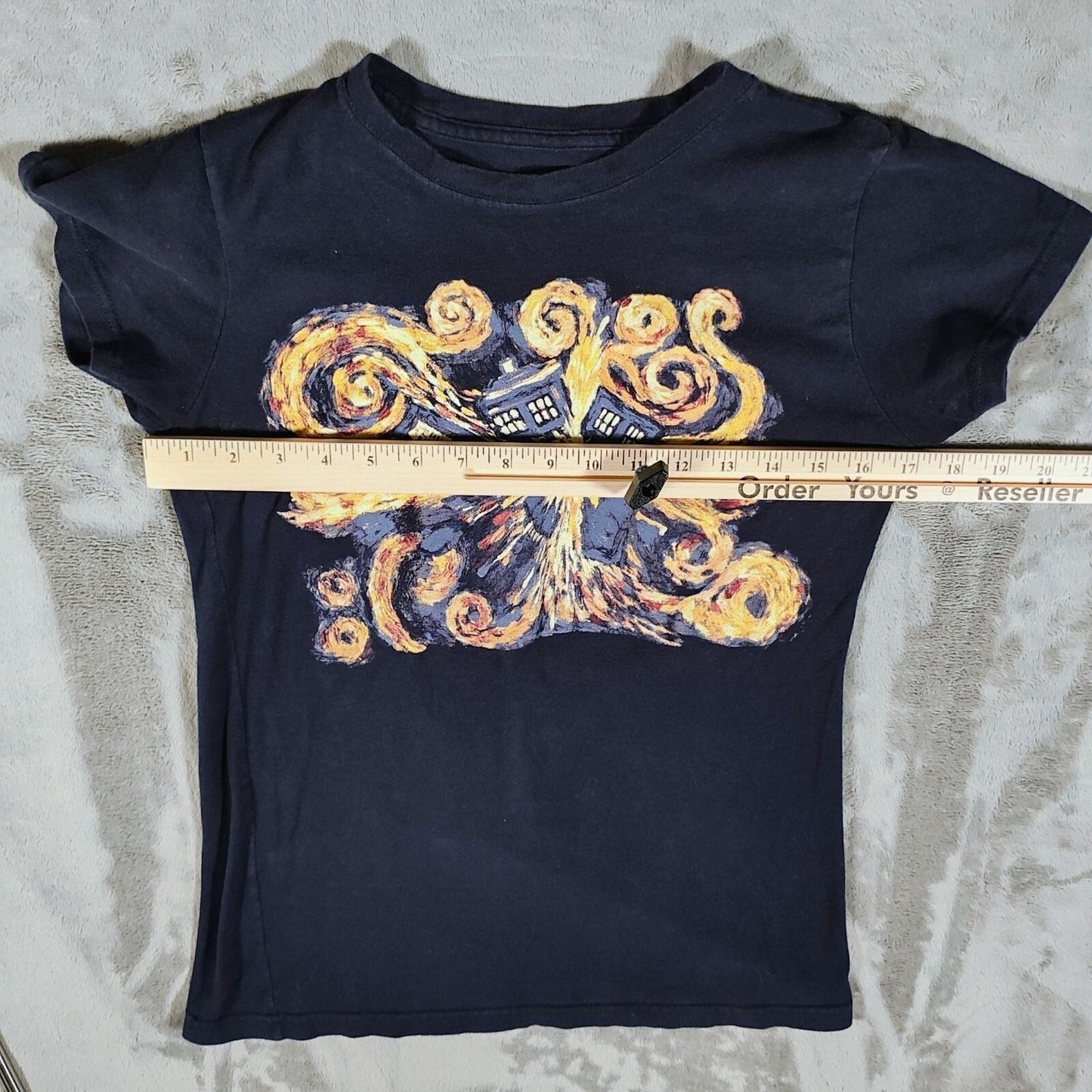 Ripple Junction Women's Doctor Who Tardis Van Gogh Oil Painting T-Shirt (M)
