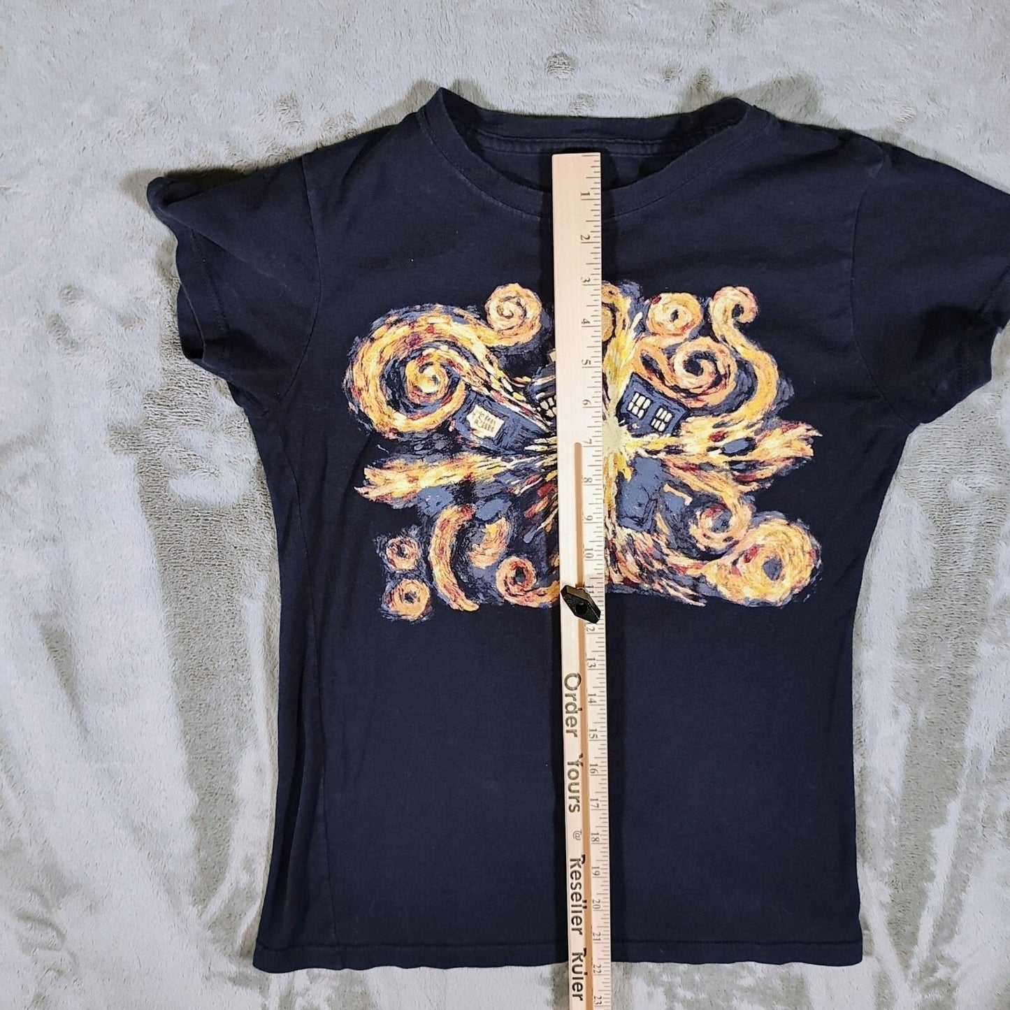 Ripple Junction Women's Doctor Who Tardis Van Gogh Oil Painting T-Shirt (M)