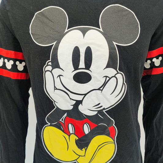 Disney Mickey Mouse "Just Sittin" Long-Sleeved Graphic T-Shirt (Juniors XL)