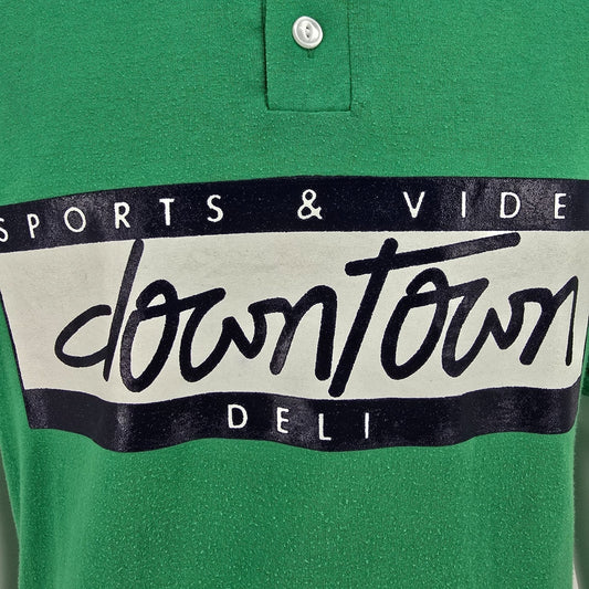Vintage 1990s Russell Athletic Downtown Deli Sports & Video #1 T-Shirt (L/XL)