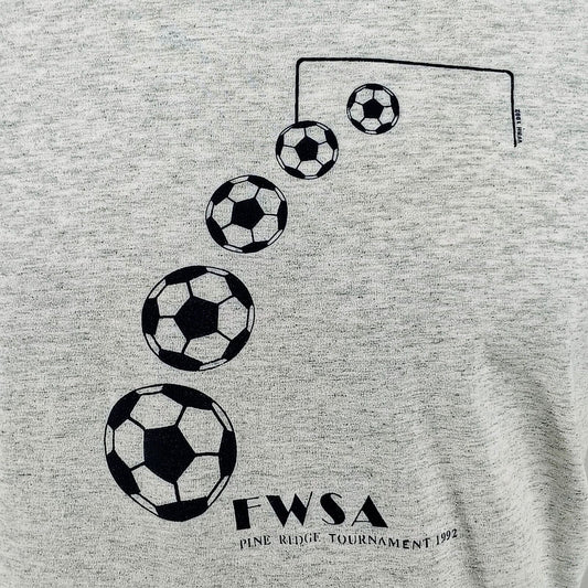 Vintage Single Stitch Soccer FWSA Pine Ridge Tournament 1992 T-Shirt (XL)
